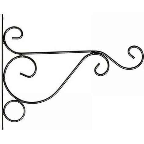 Support Mural Pour Suspension De Plantes - En Fer Forgé - 25 x 20 cm Et 30 x 20 cm - Pour Balcon Jardin Intérieur - 2 Pièces (1/4)