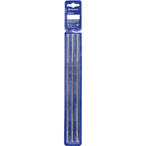 Husqvarna 597356101 - Lima tonda 5,5 mm 7/32" per catene motosega passo .325" set 3 pezzi