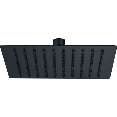 Signature React Ultraslim Square Shower Head 200mm x 200mm - Matt Black