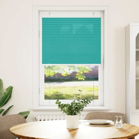 Maison Exclusive - Tenda Plissettata Verde petrolio 80x100 cm Larghezza Tessuto