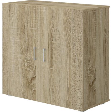 Mobiletto 2 Ante 90x41x85 cm in MDF Rovere (1/2)
