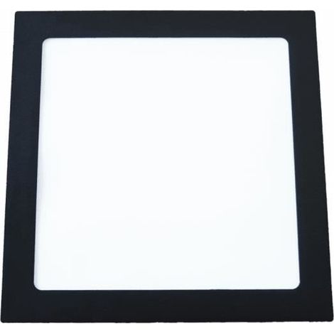 Downlight encastré carré noir 21,6cm LED 18W 4000K