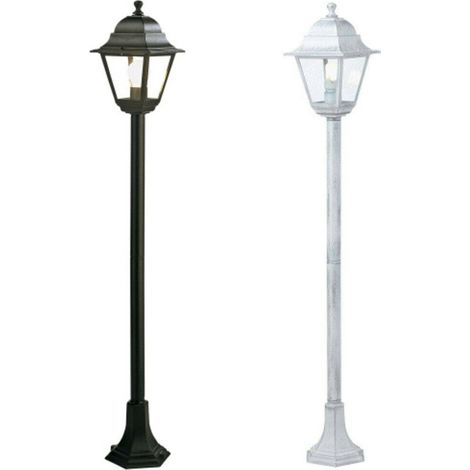 Lampione Palo Paletto Illuminazione Esterno Giardino Alluminio H 121cm Old Sovil - Colore: Nero (1/5)