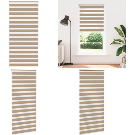 vidaXL Zebrarollo Sandbraun 115x200 cm Stoffbreite 110,9 cm Polyester (1/5)