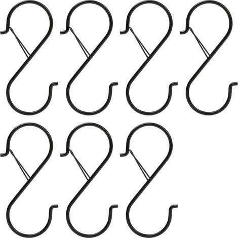 Crochets en S métalliques pour suspendre ustensiles de cuisine, casseroles, poêles et vêtements (lot de 7) (1/5)
