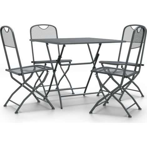 Maison Exclusive - Set da Pranzo per Giardino 5pz Rete Metallica Espansa Antracite (1/5)