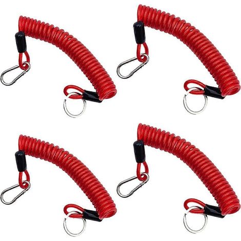 Câble de sécurité de freinage d'urgence pour remorque de 1,8 m (6 pi), paquet de 4 câbles de sécurité à rupture pour remorque (1/5)