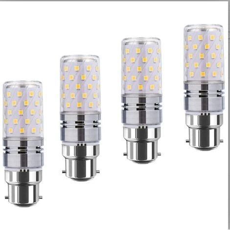 Lot de 4 Ampoule LED B22 12 W Blanc chaud 3000 K 1200 lumens pour salon chambre (1/5)