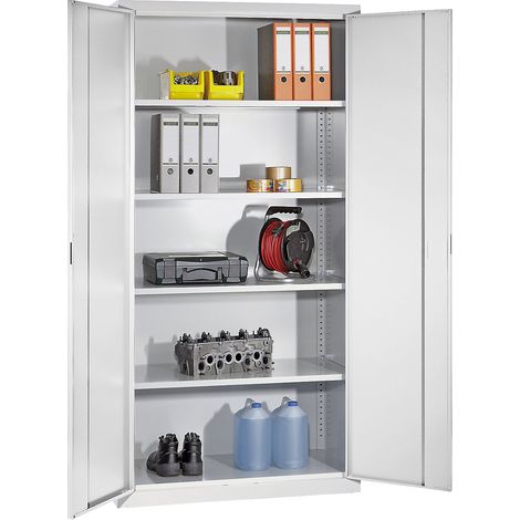 eurokraft pro, Armoire à portes battantes, 4 tablettes,