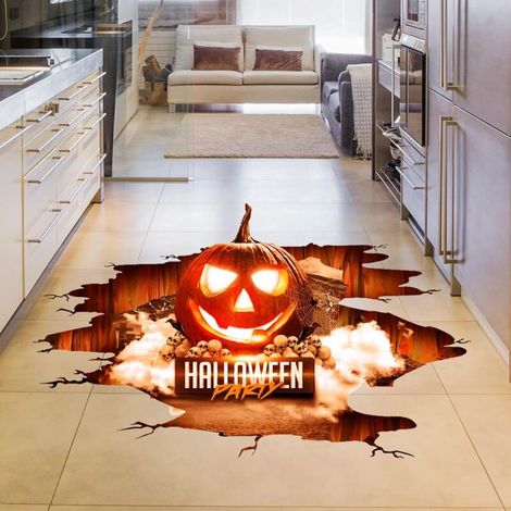 【Hochwertiges Material】 Halloween-Aufkleber aus hochwertigem PVC-Material, langlebig, farbecht, sicher und umweltfreundlich, selbstklebend, nicht leicht zu entfernen (1/4)