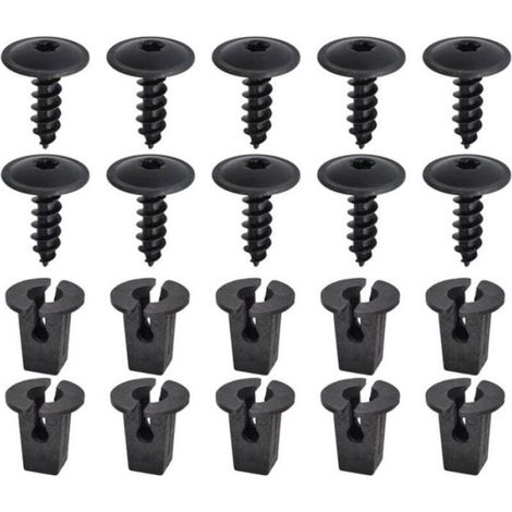 20 Clips Fixation Voiture Universels, Vis Tôle Pare-Chocs Moteur (1/5)