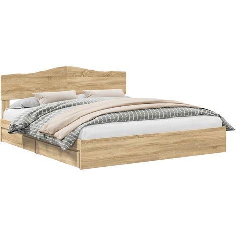 Maison Exclusive - Aufbewahrungsbett Sonoma-Eiche 180 x 200 cm Ho