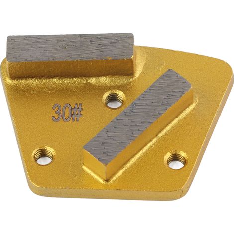 Disque de meulage diamanté trapézoïdal pour béton, grain 30 (3 trous, 2 dents droites)