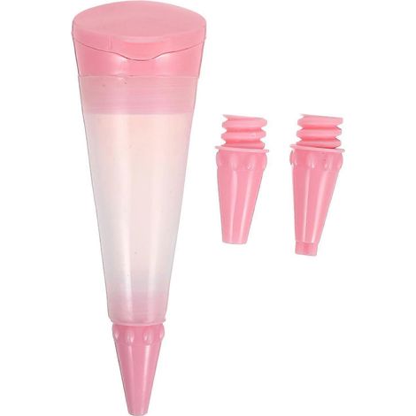 1 stylo en silicone pour décorer gâteaux, confitures et crèmes, idéal pour décorer cupcakes, biscuits et desserts. Embout de rechange inclus. (1/5)