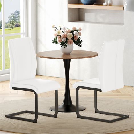 Lot de 2 fauteuils, en métal, 2 pièces, noir, pour maison et usage quotidien, design ergonomique, confort et esthétique tout en un
