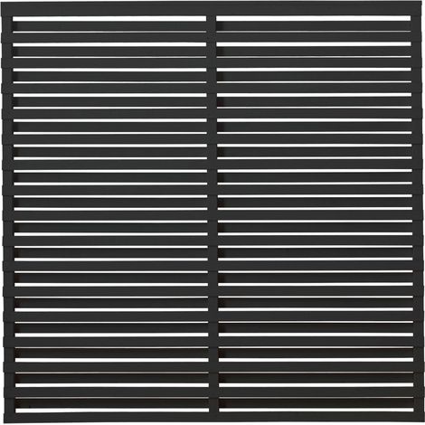 Plus Zaun Osaka 180 x 180 cm RAL 9005 Schwarz