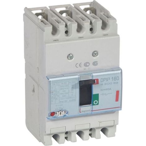 Disjoncteur magnétothermique DPX³160 pouvoir de coupure 36kA 400V - 3P - 40A - LEGRAND