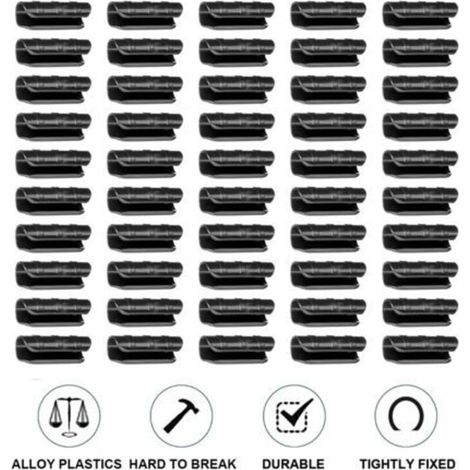 Pack of 50 clips for garden greenhouses, 25mm, for securing sunshade netting and plastic film (1/4)
