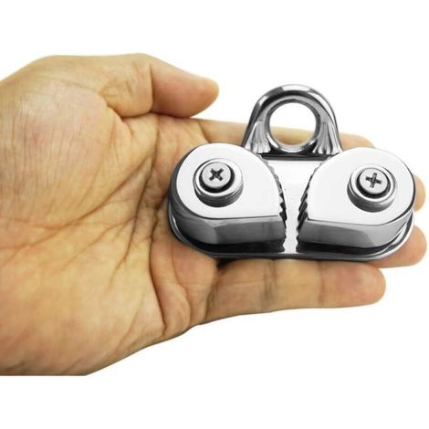 Taquet Coinceur Corde Bateaux Taquets d'Amarrage INOX Accessoires de Bateaux Marine Kayak - Argent (1/4)