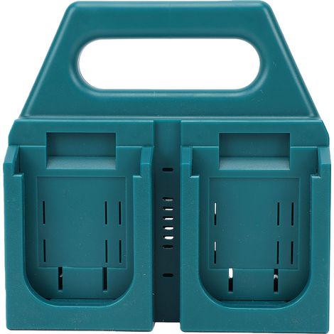 Support de batterie à 4 emplacements pour Makita 18 V 14,4 V, mallette de transport portable robuste, accès rapide, organisateur de rangement compact, sacs à outils, chantiers de travail (1/5)