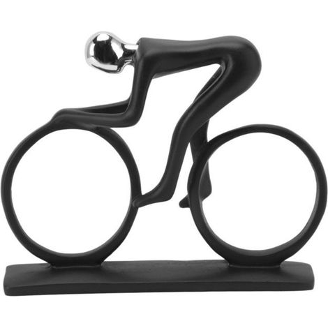 Fahrrad-Dekoration – Kunstharz – Schwarz – 20,2 x 4,5 x 16,5 cm – Schreibtischdekoration – Schlicht und elegant (1/5)