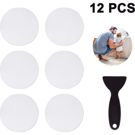 12 Autocollant antidérapant, motif quadrillé 1mm, transparent, pour baignoire douche escalier (1/5)