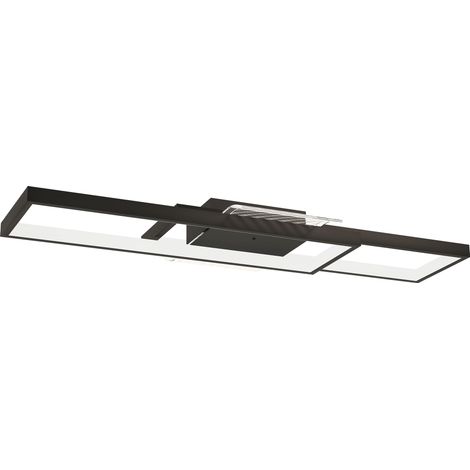 Lampada LED a Soffitto 70x30 cm Dimmerabile 3000-6000K con Telecomando e Interruttore Nero (1/5)