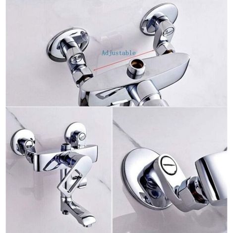 Adaptateur pour robinet/baignoire - - Bras pivotant réglable - Laiton - Ø 1,9/1,27 cm - Lot de 2 (1/4)