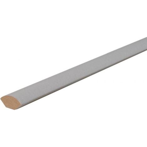 Quart-de-rond médium (MDF) arrondi blanc 14 x 14 mm – Longueur 2.44 m – Pour intérieur – Finition peinte – Sotrinbois (1/2)