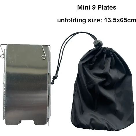Plaques 8/9/10/12/14/16 Pare-vent pour réchaud à gaz, idéal pour le camping, les pique-niques et la cuisson en extérieur. Écran coupe-vent en alliage d'aluminium pour réchauds portables. (1/5)