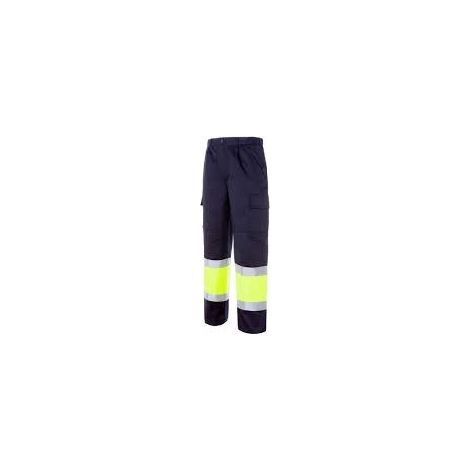 HV816/L PANTALON MULTIBOLSILLOS 65% POLIESTER 35% ALGUANTE DE 235 GR./MÂ² BANDAS REFLECTANTE - JUBA