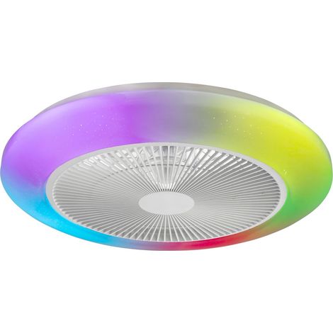 Ventilador Plafón de Techo con Luz Led RGB SLIM ENERGY AIR Blanco (1/5)
