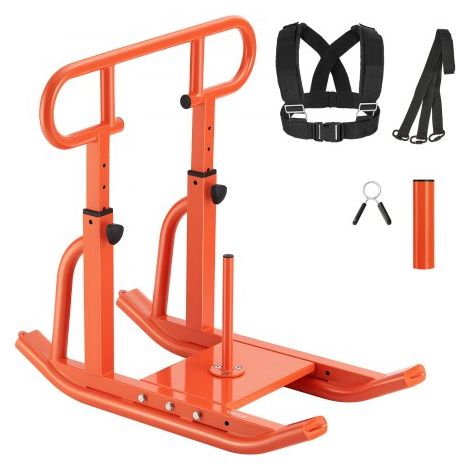 Gewichtsschlitten Kraftschlitten Krafttrainingsschlitten zur Verbesserung der Geschwindigkeit bei sportlichen Übungen, Fitnessgerät mit Griff, kompatibel mit 25/51 mm Gewichtsscheiben (1/5)