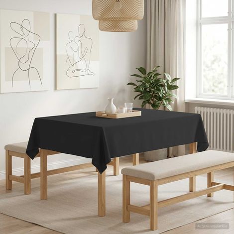 vidaXL Tela para Mesa Rectangular Gris oscuro 140 x 180 cm Poliéster (1/4)