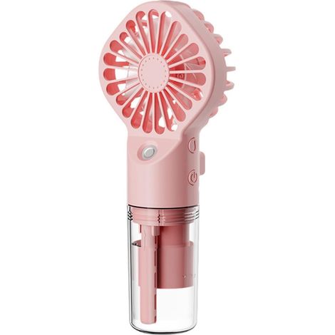 Ventilateur brumisateur portable rechargeable à quatre vitesses, interface USB-C, idéal pour les enfants, les étudiants, les bureaux et autres lieux. Mini humidificateur de bureau silencieux avec rése (1/5)