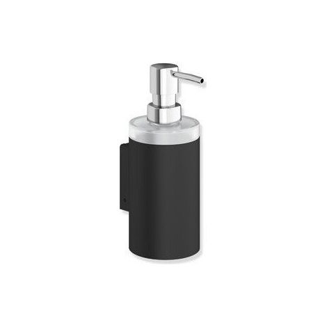 Dispensador de jabón SYSTEM 900 soporte negro mate profundo - Cristal