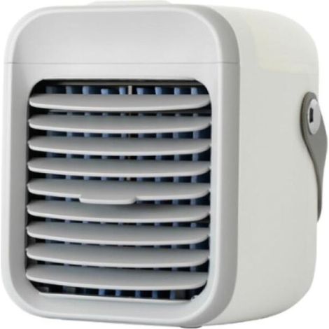 Refroidisseur d'Air Portable 2026, Ventilateur de Bureau 3 Vitesses, Climatiseur Silencieux pour Chambre et Bureau Blanc -KZQ (1/4)