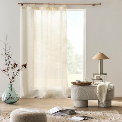 Voilage à Œillets Fils Métallisés – Polyester – SUNLINE – 140x240 cm – Oeko-TEX (1/4)