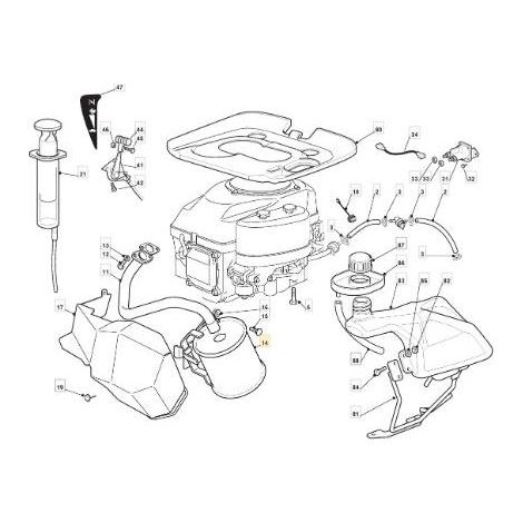 SILENZIATORE IMASAF F72 GGP 12.5 HP ORIGINALE STIGA - 118716133/0