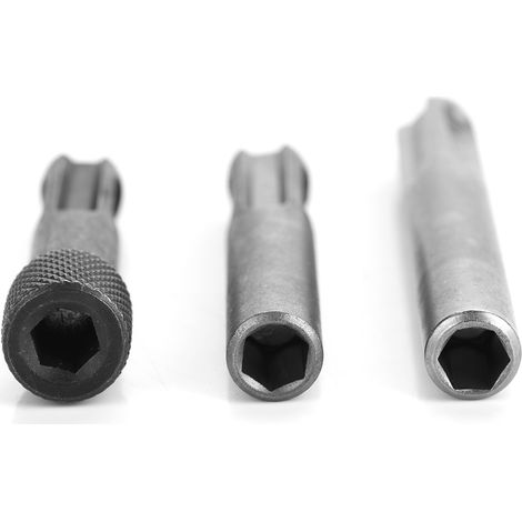 3-teiliges Set 1/4" Sechskant-Schraubendreher-Bithalter Steckschlüsseladapter Konverter für SDS-Schlagbohrmaschinen (1/5)