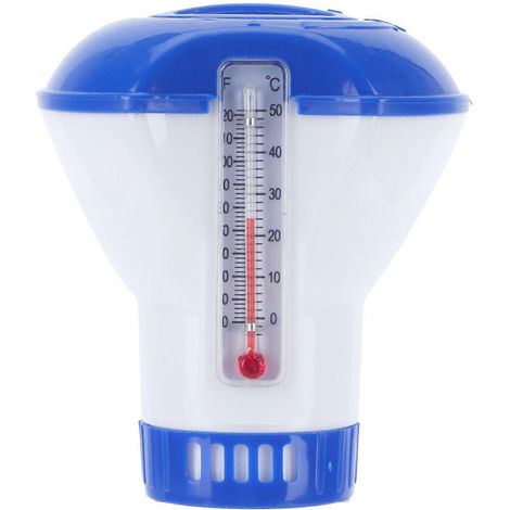 5-Zoll-Schwimmender Poolchemikalienspender mit Thermometer, schwimmender Chlorspender (1/5)