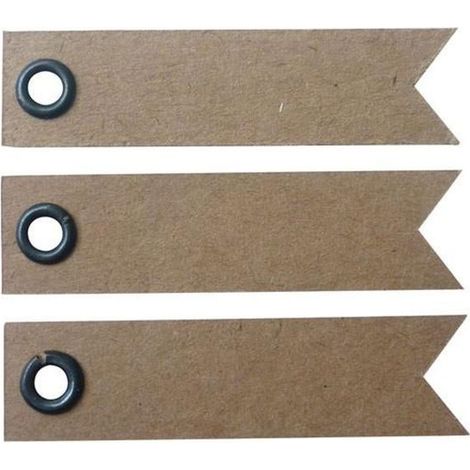 80 étiquettes kraft 5 cm - Fanion