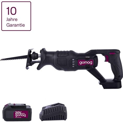 Gomag Akku-Säbelsäge GO-SBL100 20V Hub 20mm 2800SPM 4,0 Ah Akku/Ladegerät (1/5)