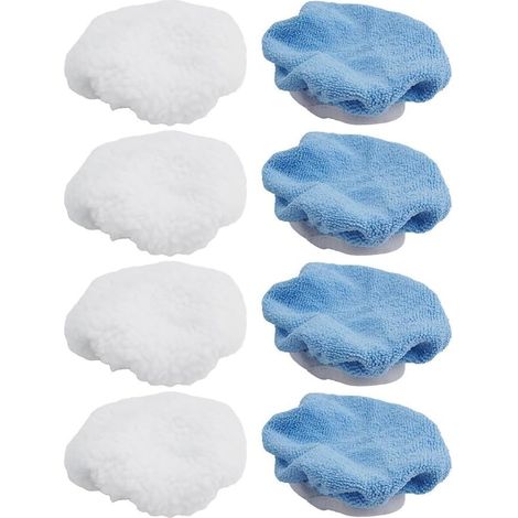 Set mit 8 Mikrofaserkappen, 150 mm Durchmesser, für verschiedene Tamponmodelle