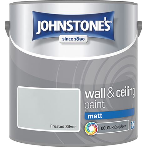 Johnstone's Interior Wall & Ceiling Paint Matt Frosted Silver 2.5ltr (1/4)