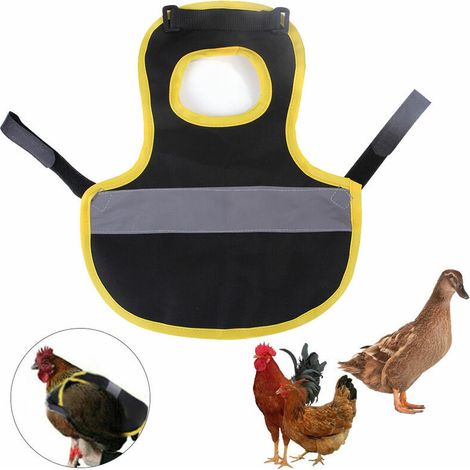 Harnais de poulet poule, tablier de selle de poule gilet réfléchissant pour animaux de compagnie vêtements de poulet gilet de protection en plumes de volaille avec bande réfléchissante pour oies de ca (1/5)