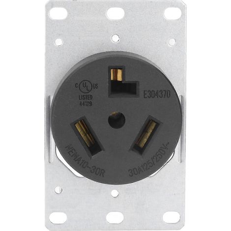 Steckdose, US-Standard, 3-Loch, 30 A, 125 V/250 V, NEMA 10-30R für den Hausgebrauch
