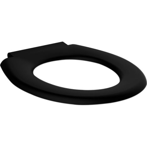 WC SITZ Pool Universal ohne Deckel von Hamberger HARO Edelstahlscharniere, schwarz