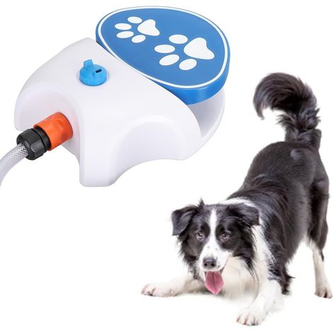 Fontaine à Eau pour Chien Extérieur, Arroseur pour Chien Activé par la Patte, Distributeur d’Eau avec Tuyau, Jet d’Eau Rafraîchissant pour Jardin, Jeu d’Eau pour Chien (1/5)