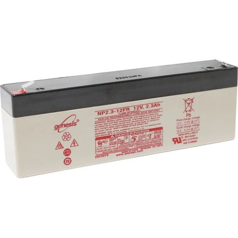 BATTERIE AGM VRLA PLOMB ETANCHE 12V - 2,3 Ah GENESIS